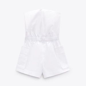 Zara Gabadine Short Jumpsuit, Size L